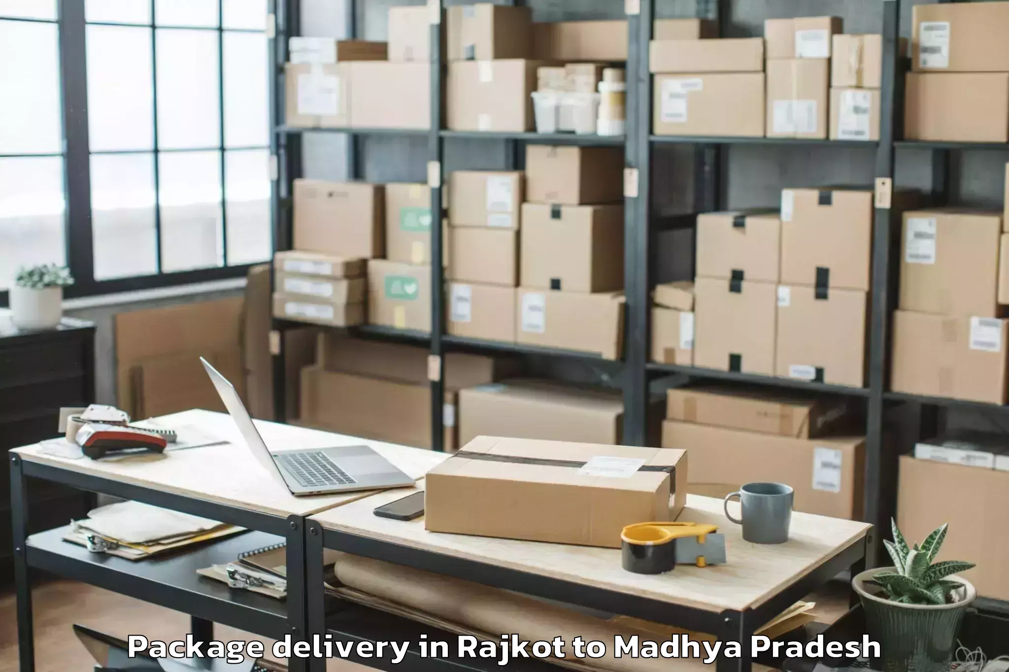 Book Rajkot to Punasa Package Delivery Online